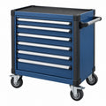 Carrello portautensili 77 x 46 x 95 cm in acciaio blu e nero a 7 cassetti con ruote